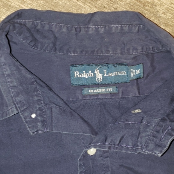 Navy Ralph Lauren Long Sleeve Sz M B29 - Picture 2 of 5